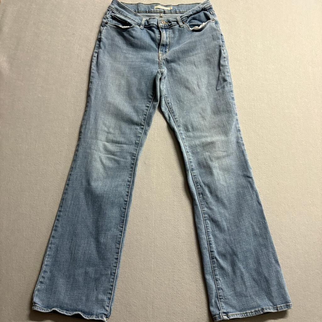 Levis Classic Bootcut Jeans Womens 28 Light Wash Denim Blue Stretch Pants