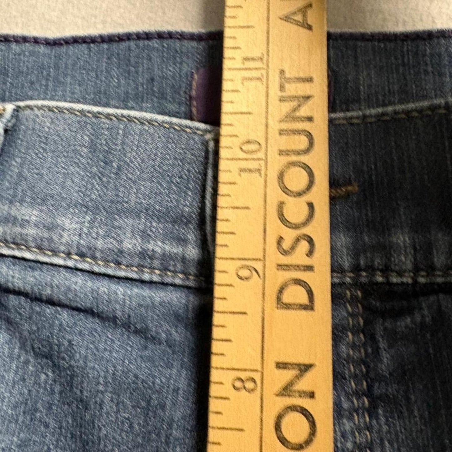 NYDJ Women's Capri Jeans Size 12 Blue Denim Stretch Crop Cropped Pants