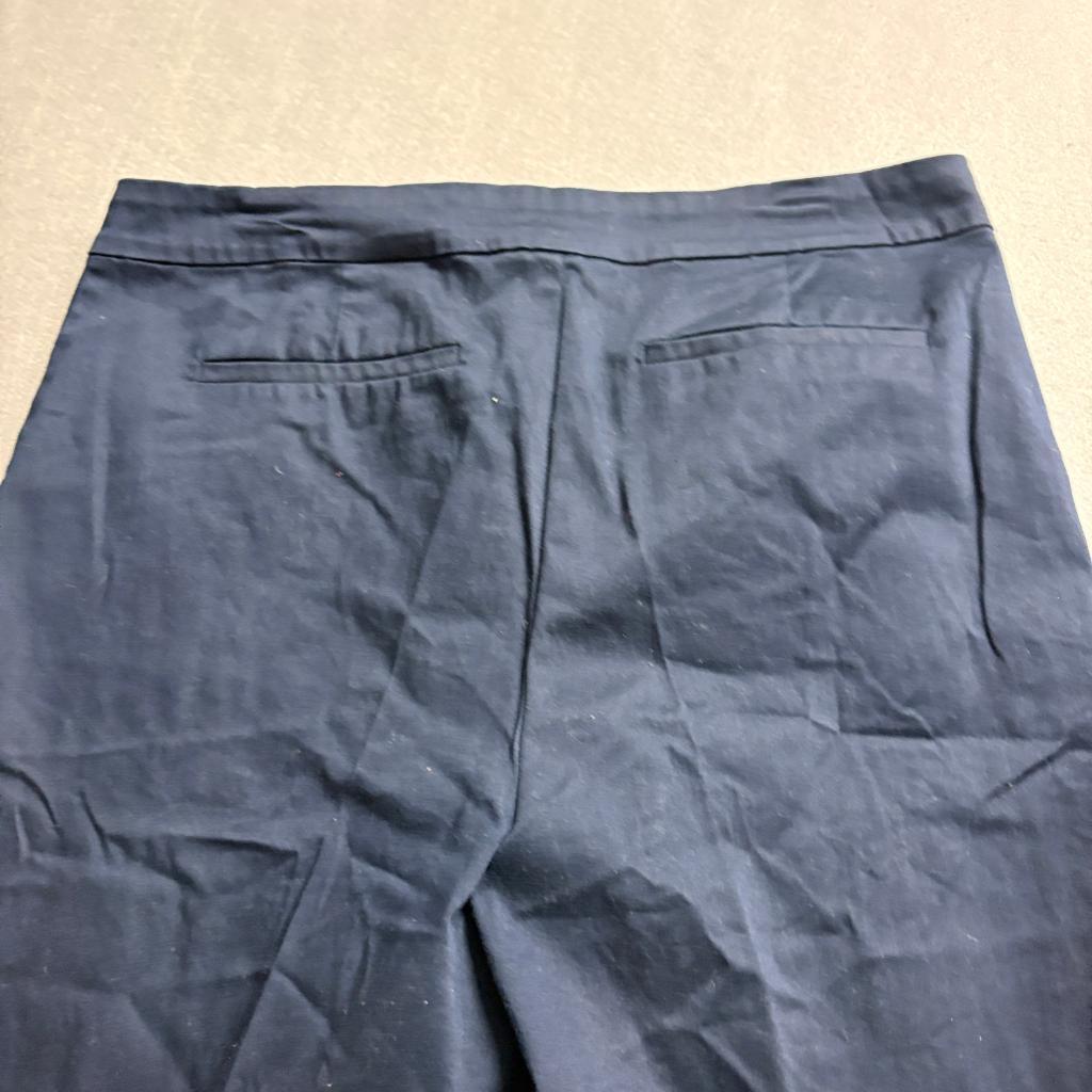 NYDJ Womens Pants Size 16 Navy Blue Cotton Blend Stretch Ankle Dress Pants