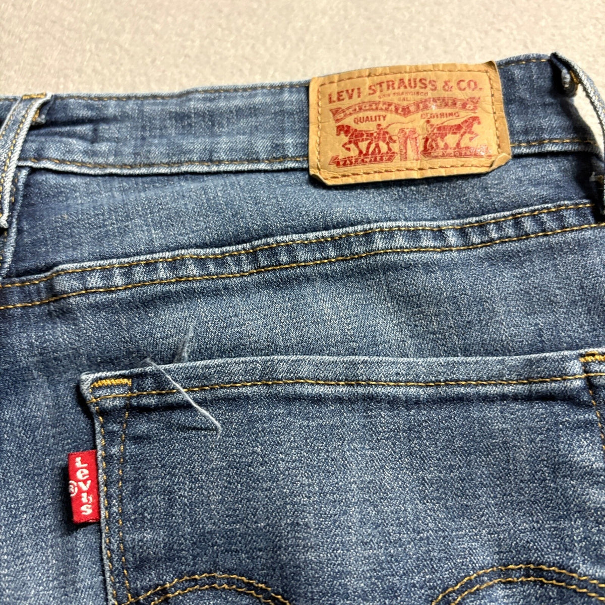 Levi's 721 High Rise Skinny Jeans Womens Size 31 Blue Denim Stretch Pants