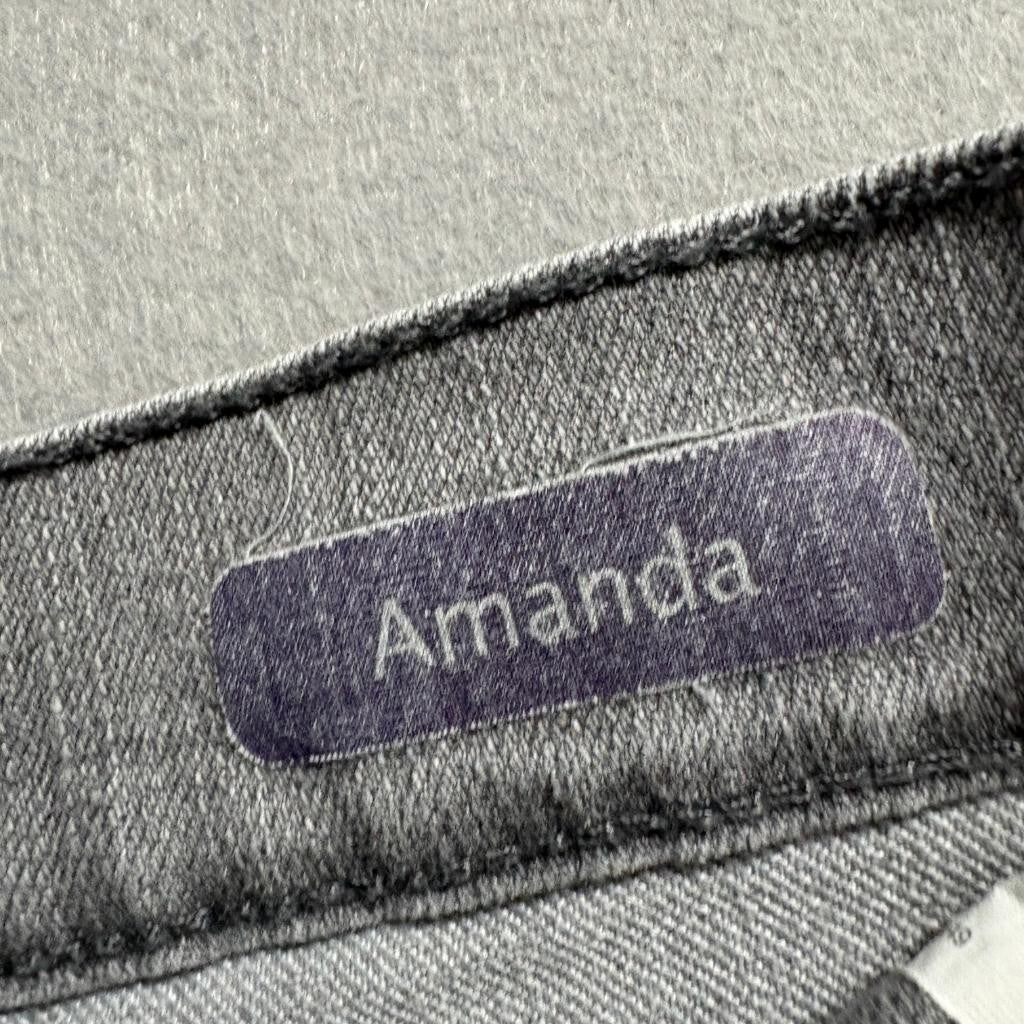 Gloria Vanderbilt Amanda Jeans Womens 10 Average Gray Denim High Rise Straight