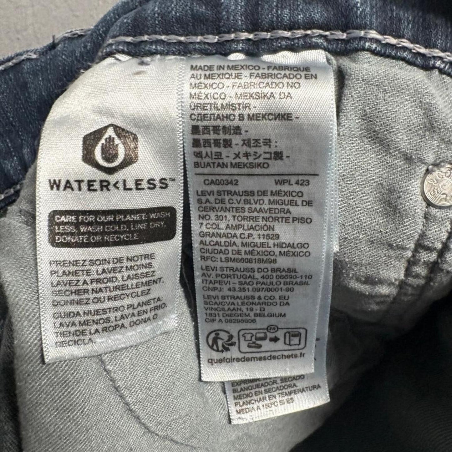 Levi's 559 Relaxed Straight Jeans Mens 30x32 Blue Denim WaterLess