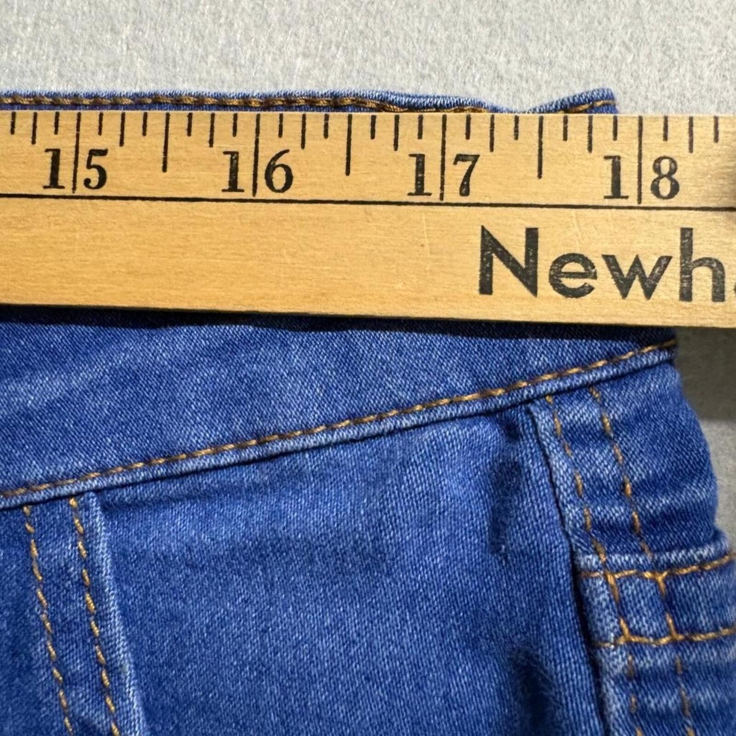 Red Bottoms Cargo Jeans Womens 18 Blue Stretch Denim Skinny Utility Pockets