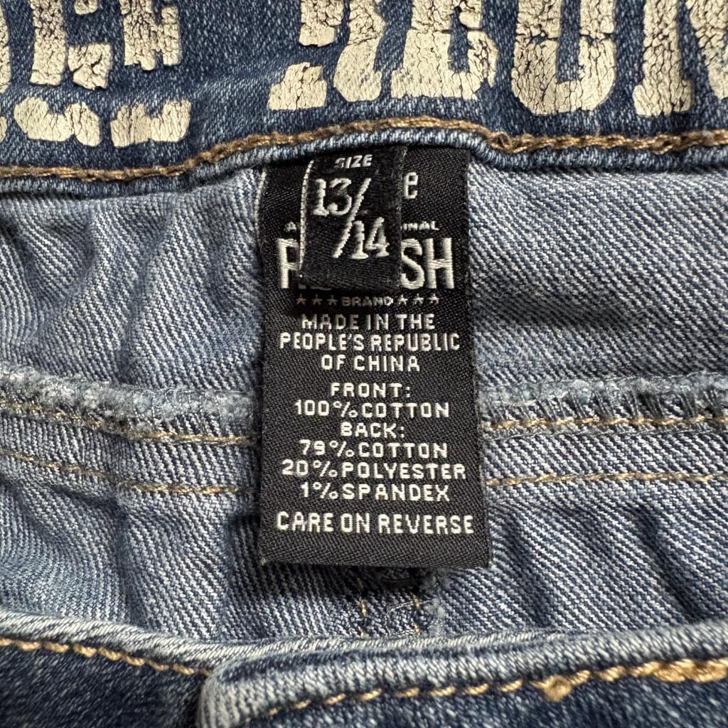 Rewash Vintage Reunion Patchwork Jeans Womens 13/14 Distressed Boho Denim