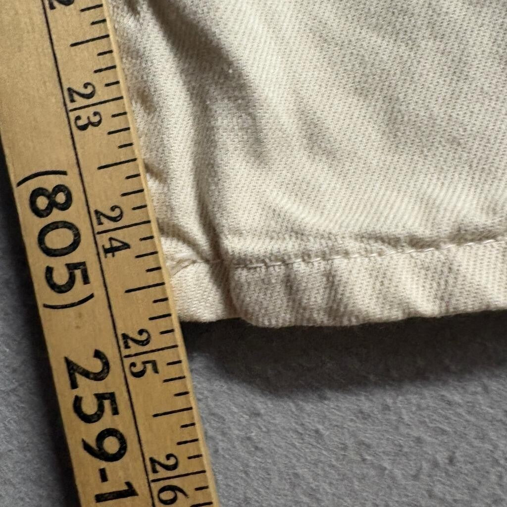 Zara Denim Collection Paperbag Jeans Womens EUR 32 USA 0 Cream Off White Cotton