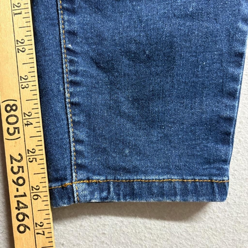 9th & Main Distressed Skinny Jeans Womens 14W Blue Denim Stretch Ripped Knee