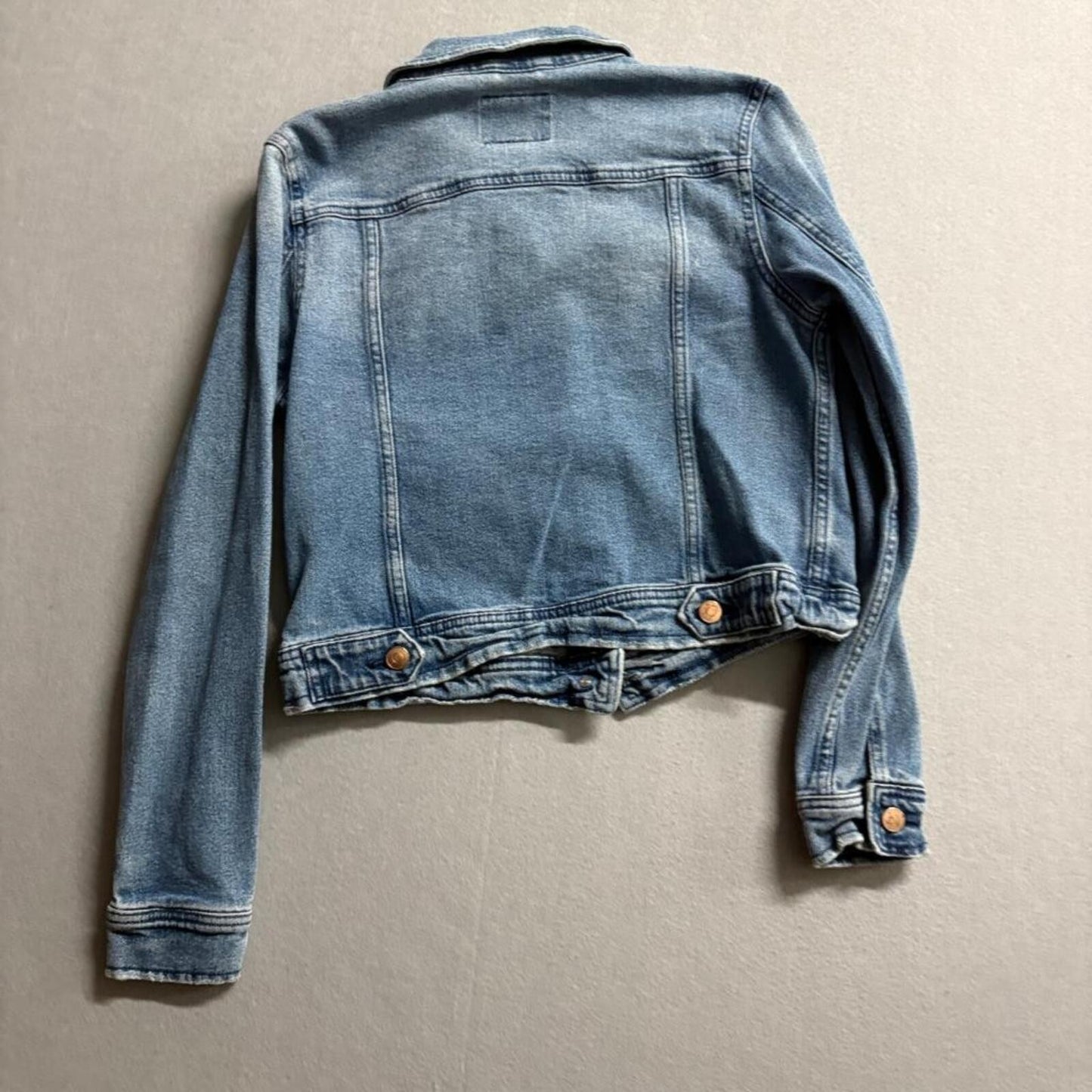 A New Day Girls Denim Jacket Size S Blue Jean Jacket Hello Sunshine Embroidered