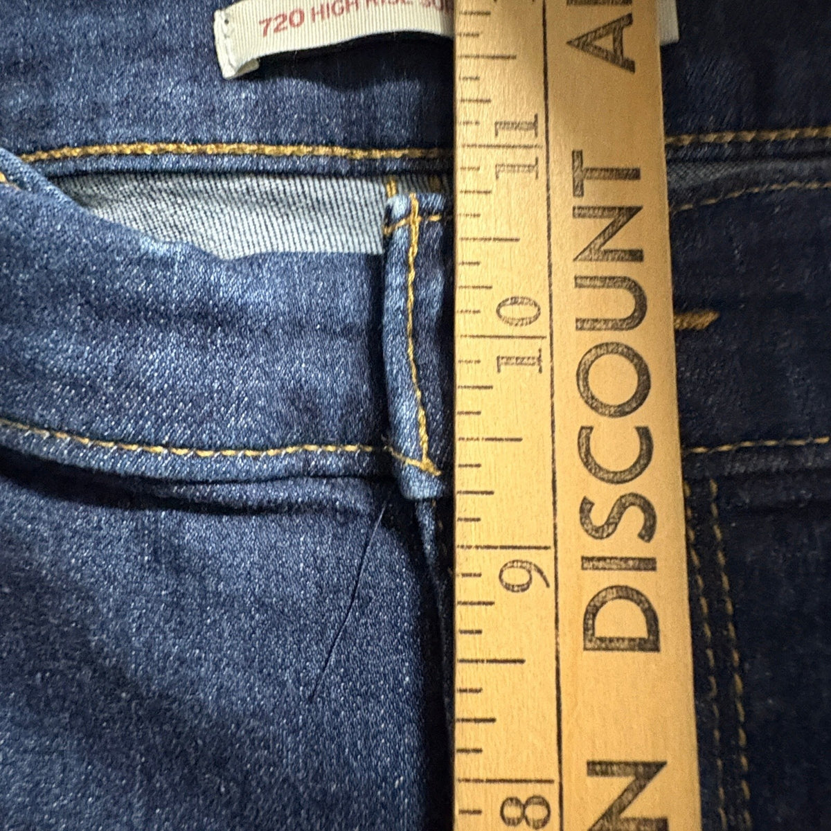 Levi's 720 High Rise Super Skinny Jeans Womens 32 W32 L28 Blue Stretch Denim