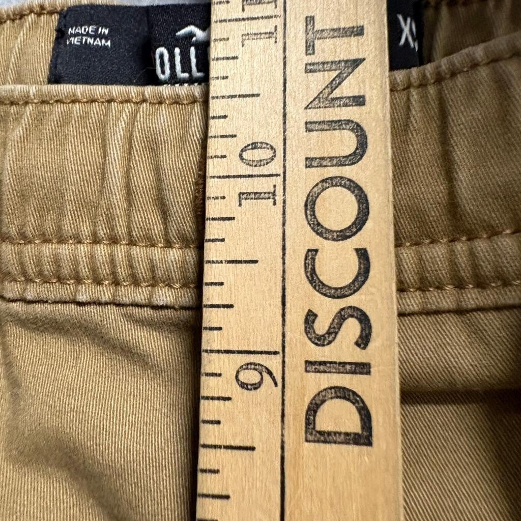 Hollister Skinny Jogger Pants Mens XS Brown Khaki Advanced Stretch Drawstring