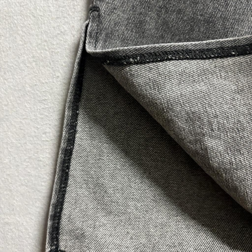 PacSun Dad Jean Womens 24 Gray Acid Wash Denim High Rise Straight Leg Side Slit