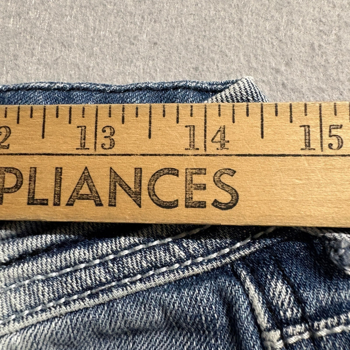 Almost Famous Womens Jeans Size 5 Blue Light Wash Button Fly Cuffed Ankle Denim