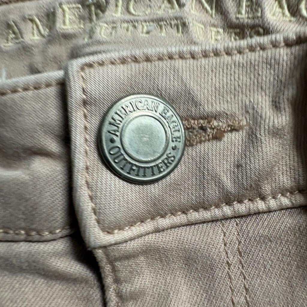 American Eagle Super Stretch X Hi-Rise Jegging Jeans Womens 4 Regular Tan Beige