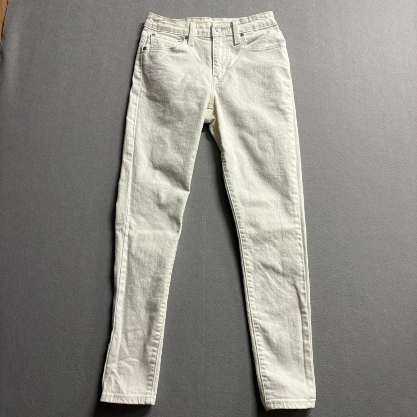 Levi's 721 High Rise Skinny Jeans Womens 28x30 White Denim Stretch Waterless