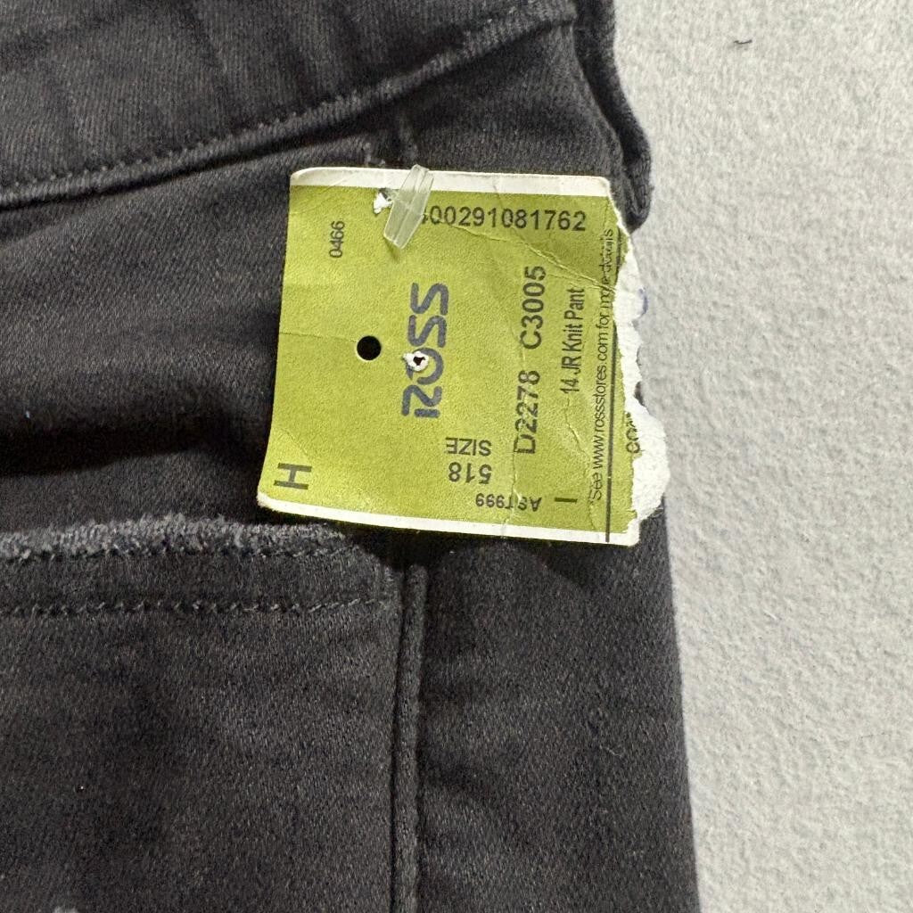 American Eagle Next Level Stretch Jeans Womens 16 Regular Black Distressed
