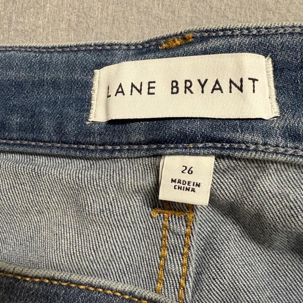 Lane Bryant Boyfriend Jeans Womens 26 Blue Flex Magic Waistband Mid Rise Stretch