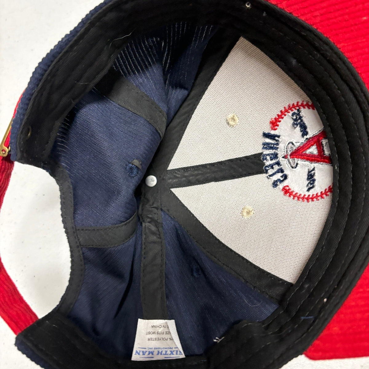 Los Angeles Angels Corduroy Hat FanDuel Sports Network Strapback Cap MLB