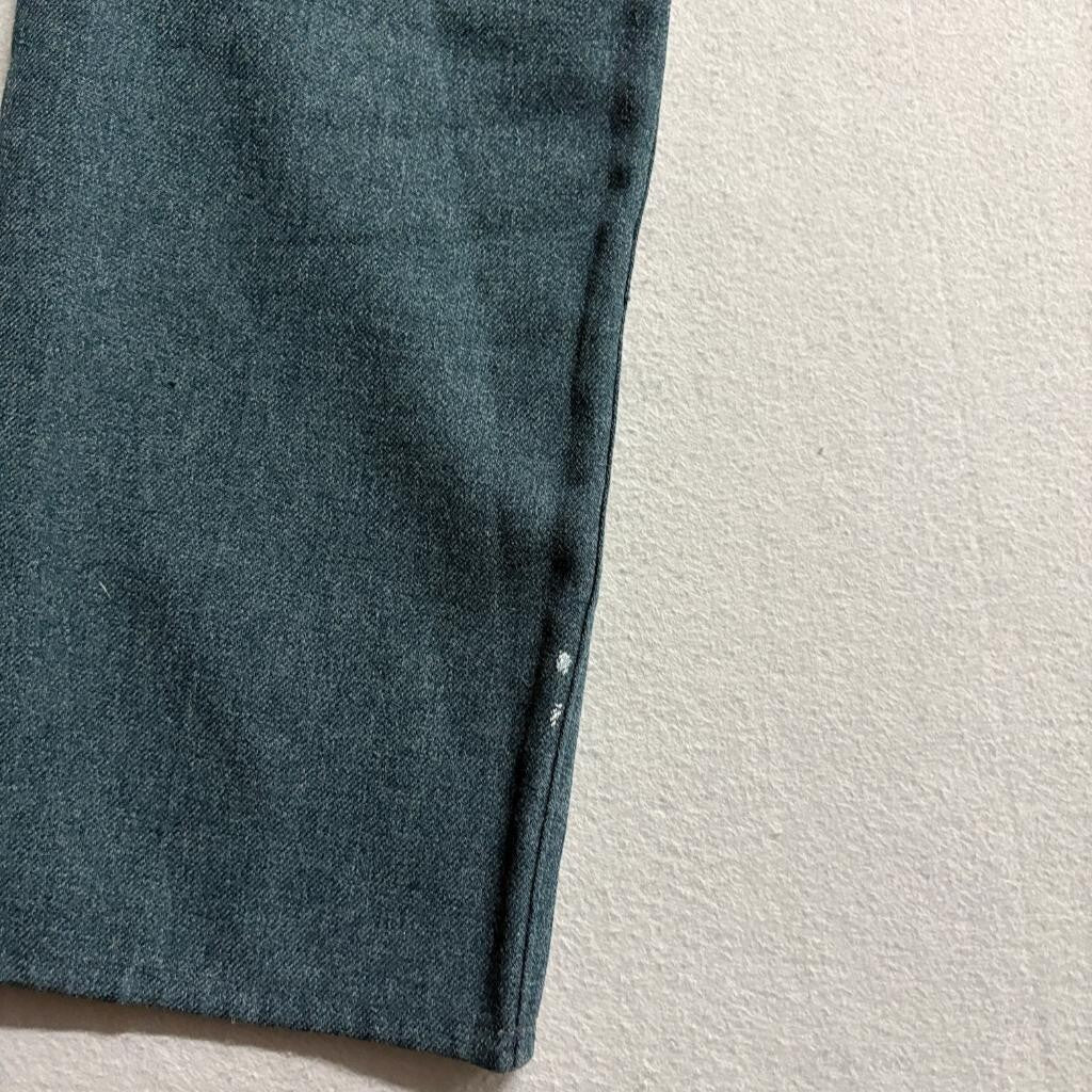 Vintage Wrangler Wrancher Flare Jeans Mens 33x28 Green Polyester Dress Pants