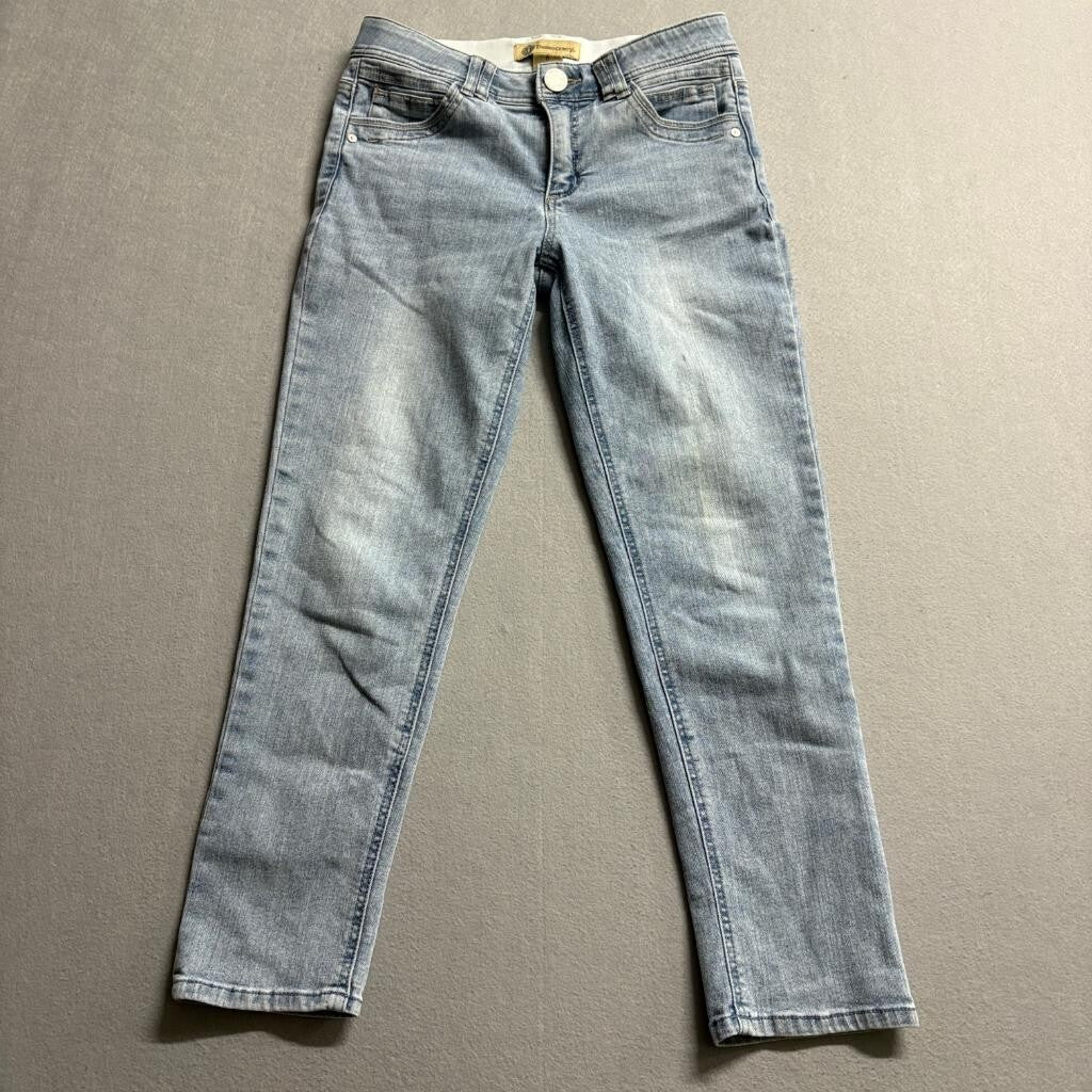 Democracy Ab Technology Jeans Womens 6 Light Wash Stretch Straight Leg Blue