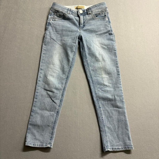 Democracy Ab Technology Jeans Womens 6 Light Wash Stretch Straight Leg Blue