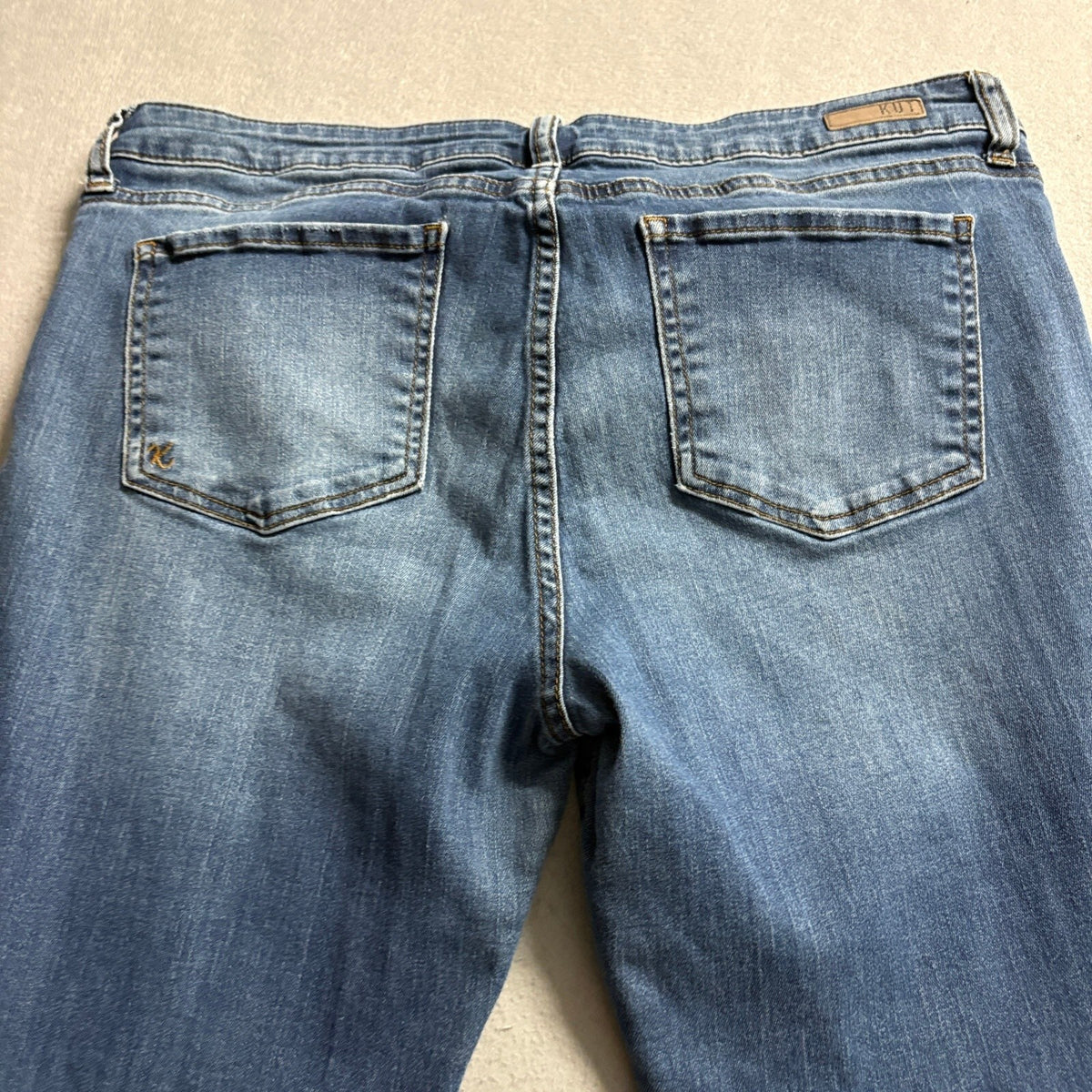 Kut from the Kloth Jeans Womens 14 Blue Denim Straight Leg Stretch SP094MJ6