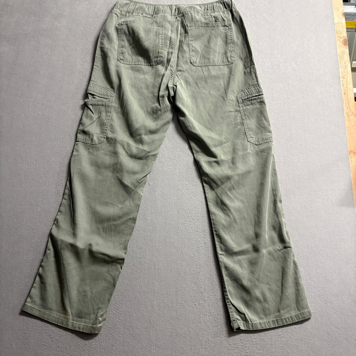 Buffalo David Bitton Cargo Pants Womens Medium Green Tencel Blend Drawstring
