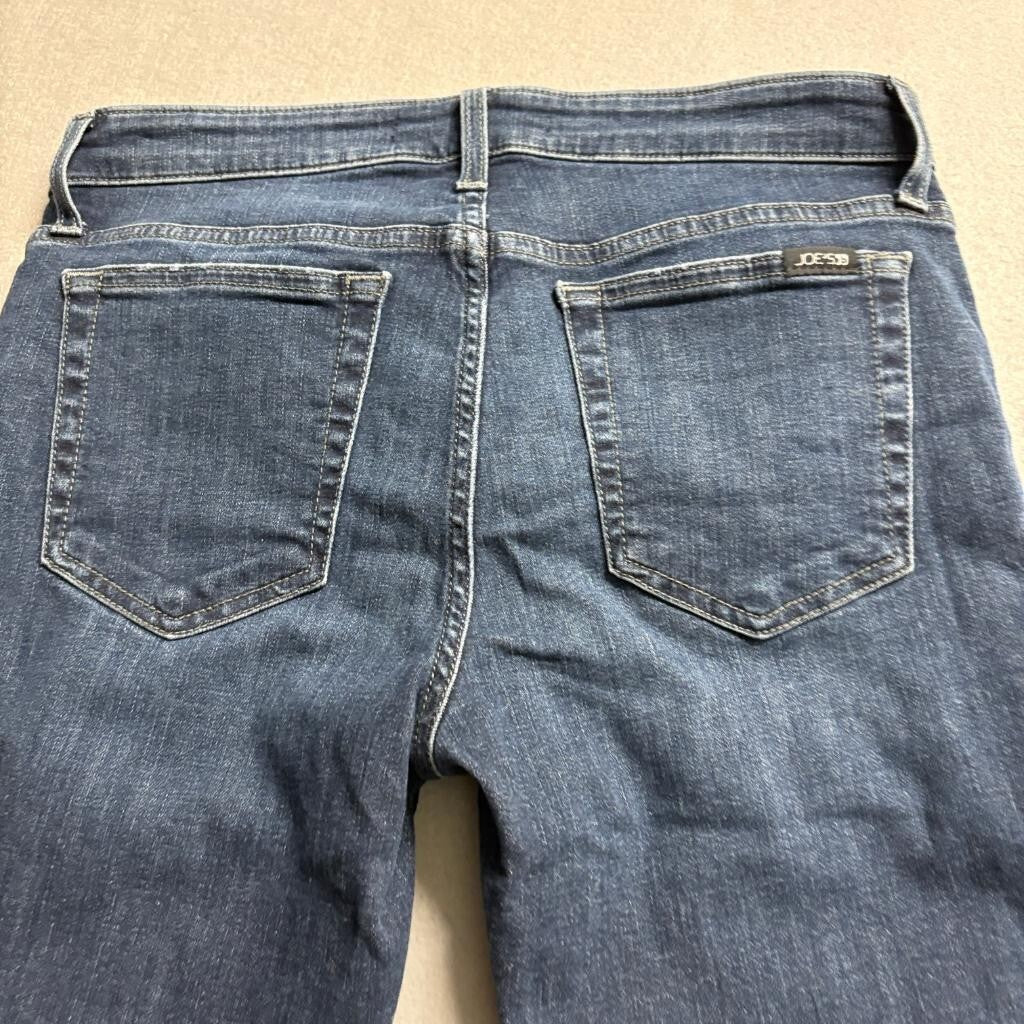 Joe's Jeans Womens Size 29 Blue Denim Side Stripe Raw Hem Skinny Jeans