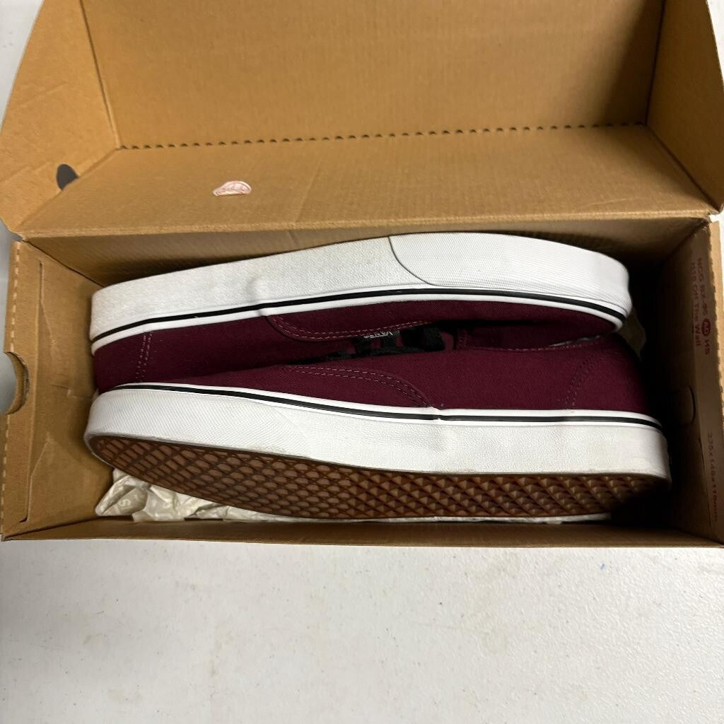 Vans Authentic Port Royale Black Mens Size 11 Sneakers Burgundy VN000QER5U8
