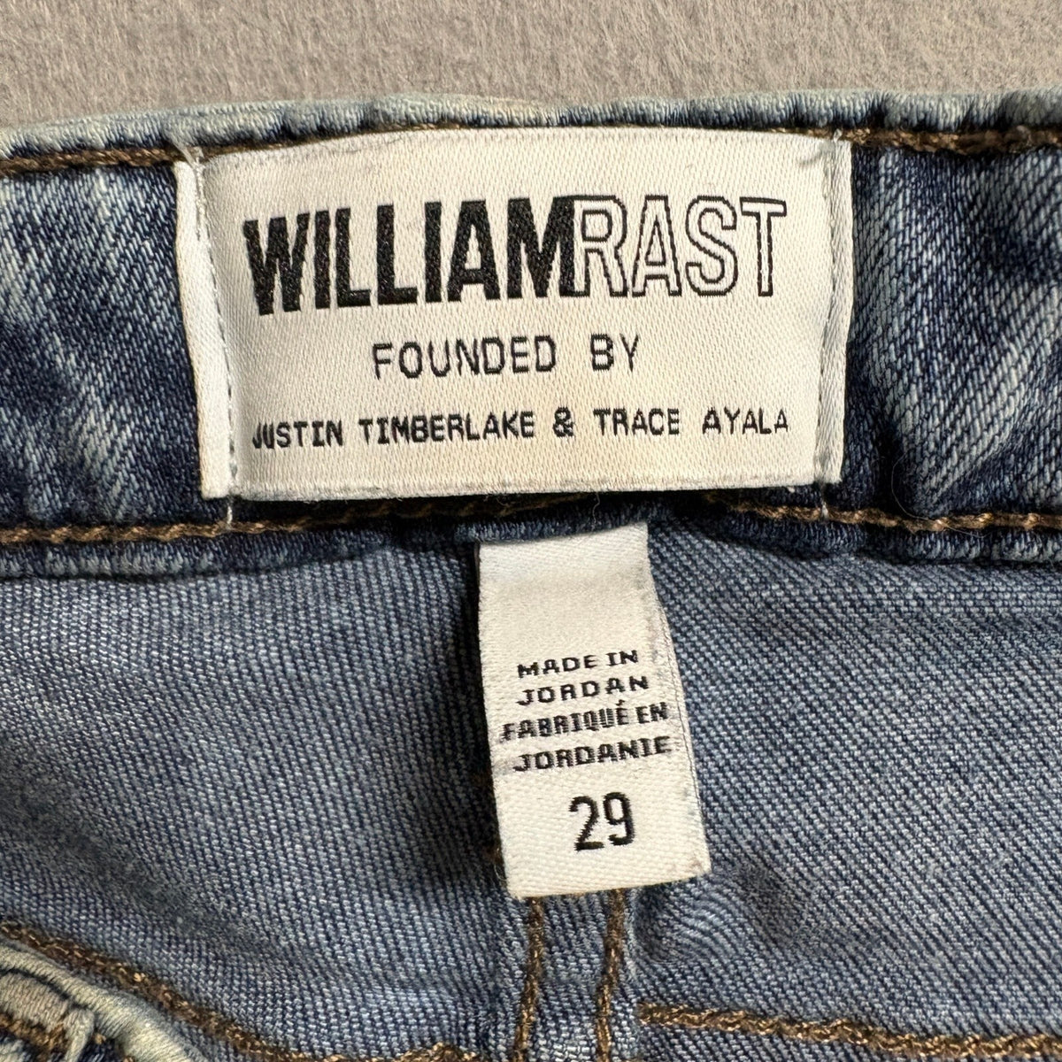 William Rast Highrise Crop Jeans Womens 29 Blue Acid Wash Distressed Frayed Hem