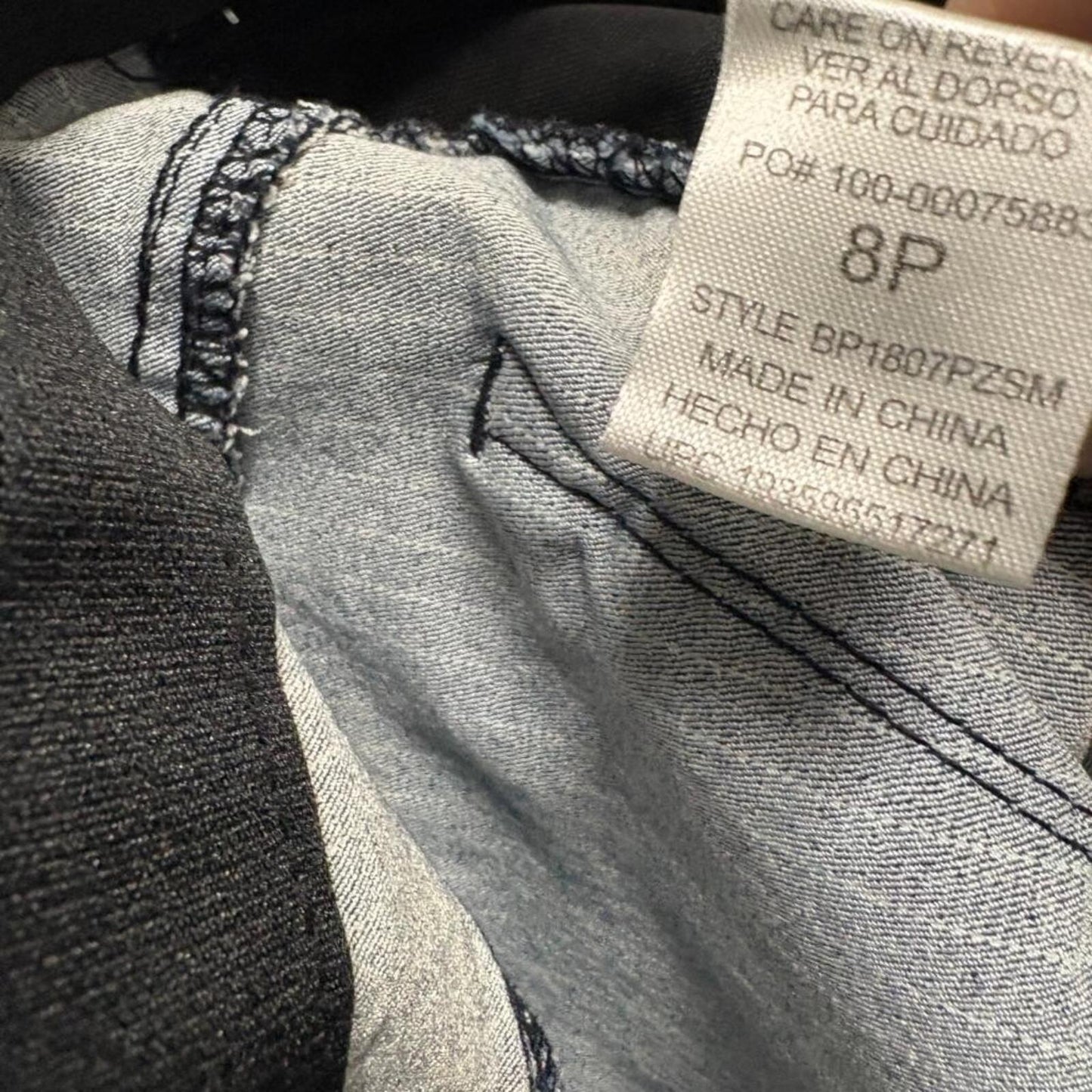 Democracy Ab Technology Pinstripe Skinny Jeans Womens 8P Blue Stretch Crop