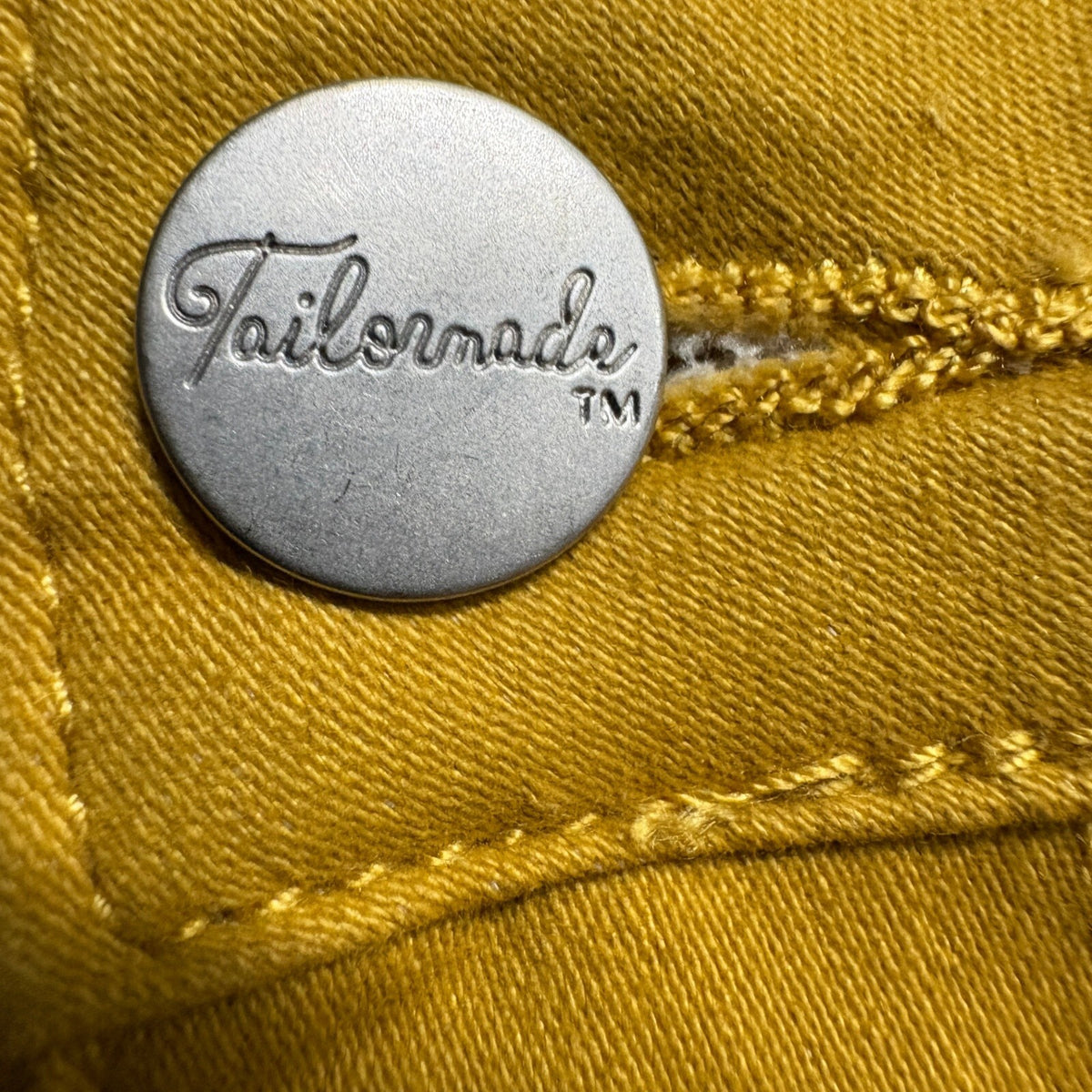 Tailormade Womens Bermuda Shorts Size 6 Mustard Yellow Stretch Denim Bermuda