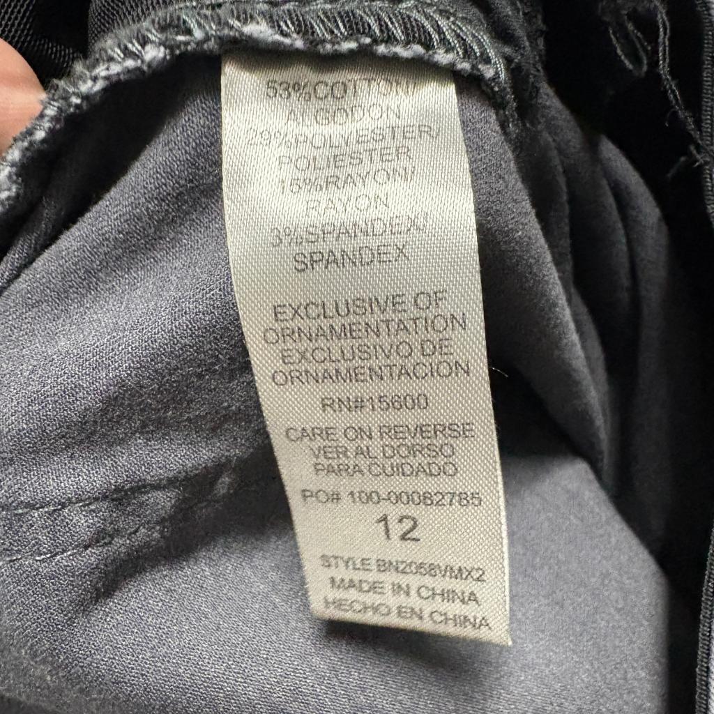 Democracy Ab Technology Jeans Womens 12 Gray Crop Stretch Denim Pants