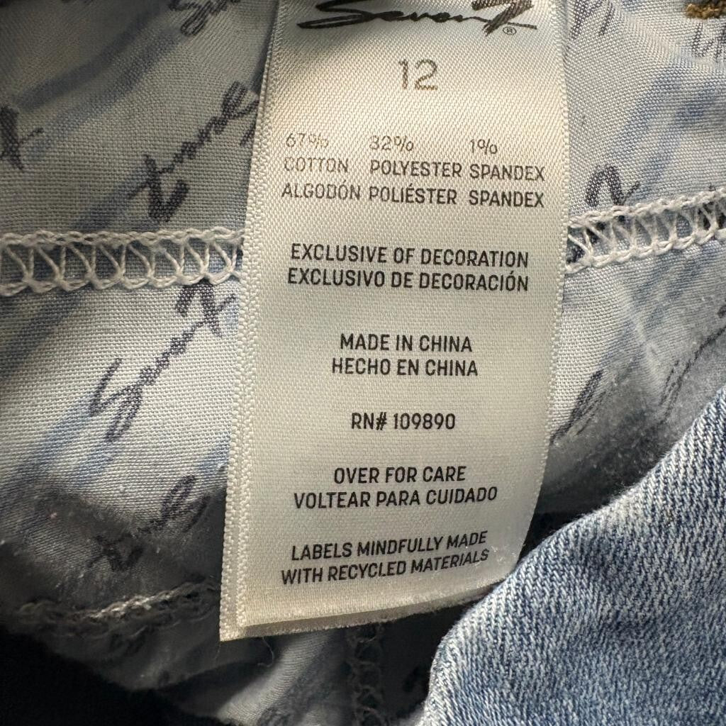 Seven7 Women's Skinny Jeans Size 12 Blue Denim Stretch Mid Rise Casual