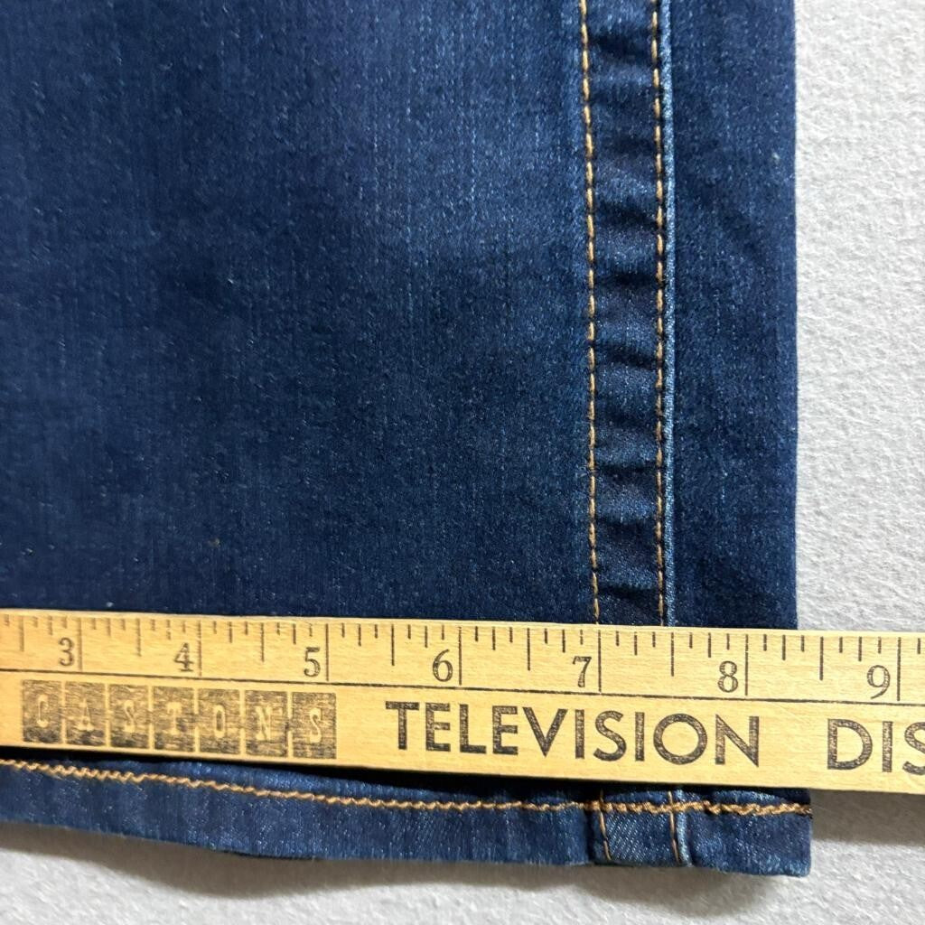 Seven7 Tummyless High Rise Slim Bootcut Jeans Womens Size 6 Dark Wash Stretch