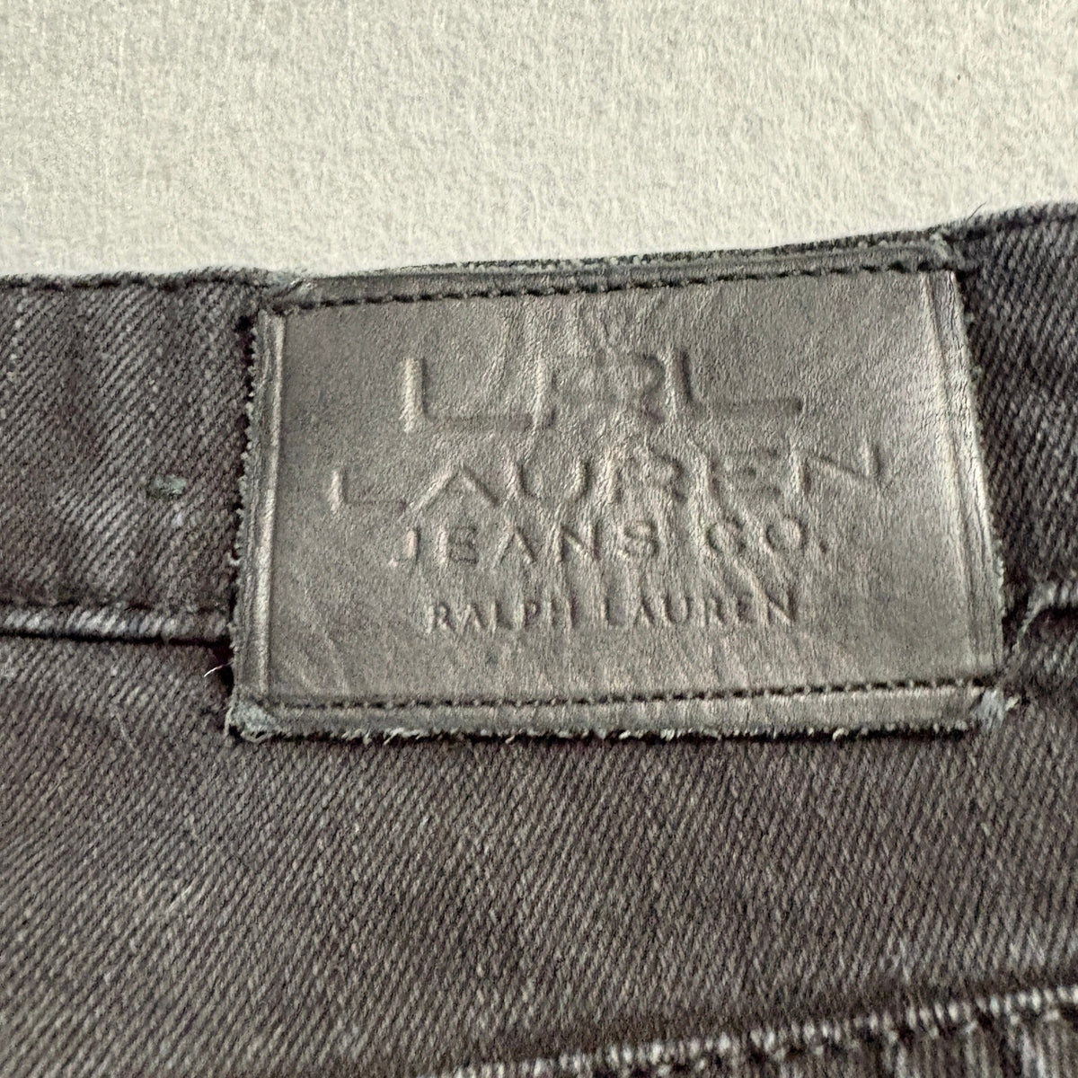 Lauren Ralph Lauren Jeans Womens 16 Black Denim Straight Leg Stretch Pants LRL