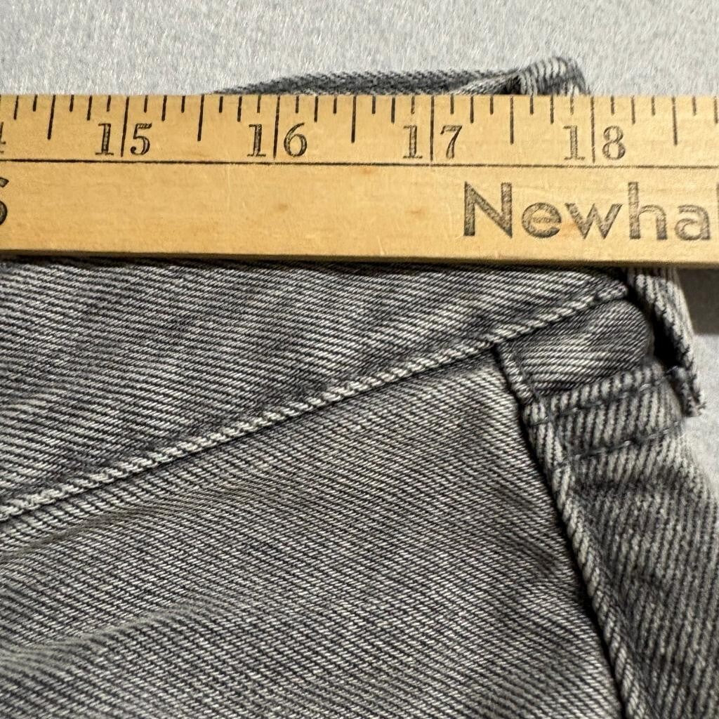 H&M Relaxed Fit Jeans Mens 36x32 Gray Denim Button Fly Straight Leg