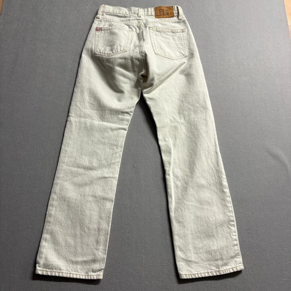 BDG Cowboy Jean Womens 25 Off White Beige Denim High Rise Straight Leg Pants