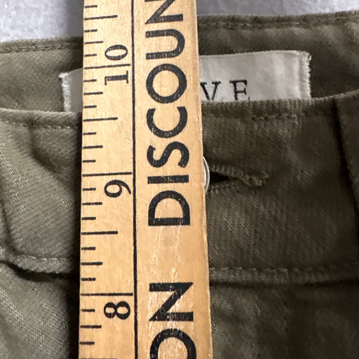 Trave Denim Colette Green Tambourine Jeans Womens Size 25 Raw Hem Made in USA