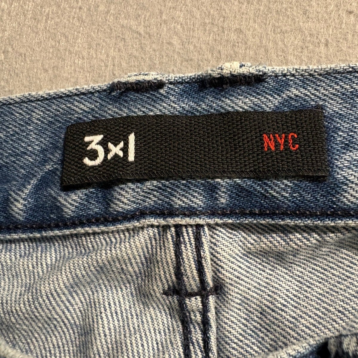 3x1 NYC W3 Fringe Crop Jeans Womens Size 25 Blue Denim Straight Leg Made in USA