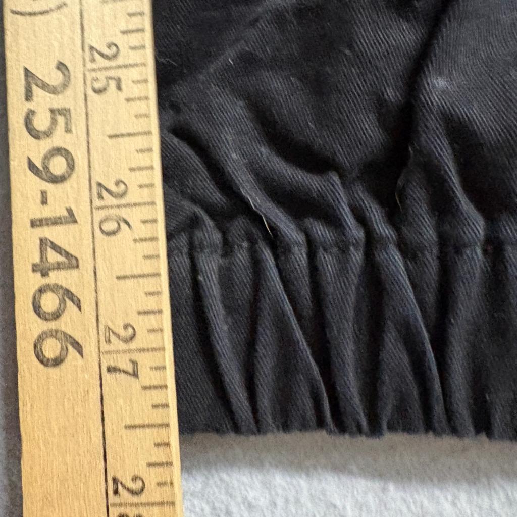 Forever 21 The Londyn Cargo Pants Womens Medium Black Elastic Ankle Cotton New