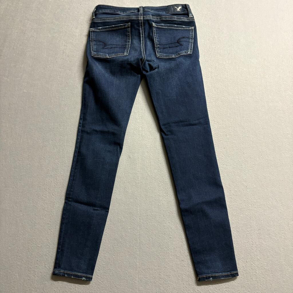 American Eagle Super Stretch Jegging Womens Size 2 Short Dark Wash Blue Denim