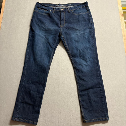Beverly Hills Polo Club Jeans Mens 42x32 Blue Stretch Denim Straight Leg