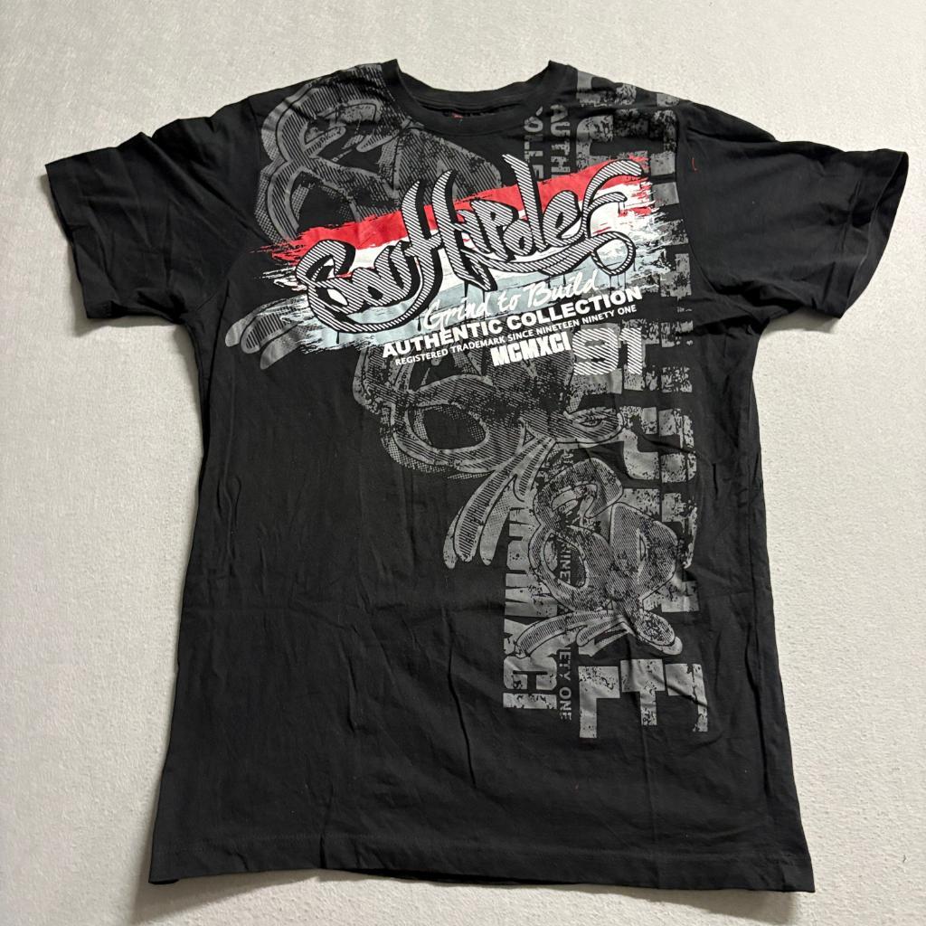 Southpole Graphic T-Shirt Mens XL Black Grind to Build Authentic Collection Tee