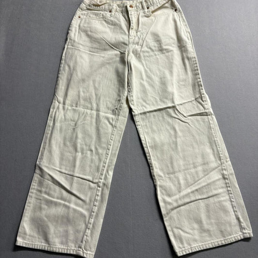 Universal Thread Wide Leg Jeans Womens 10/30R Off White Cream High Rise Denim