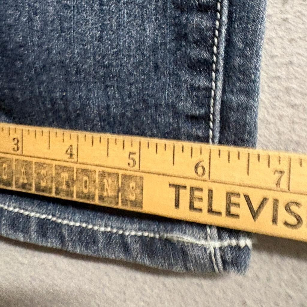 U-51 Jeans Womens 11/12 Blue Denim Embellished Studded Pockets Stretch Skinny