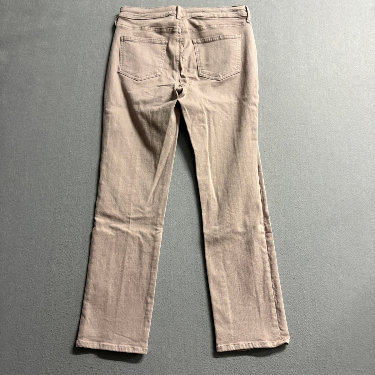 NYDJ Sheri Slim Jeans Womens Size 4 Beige Pink Stretch Front Seam Denim