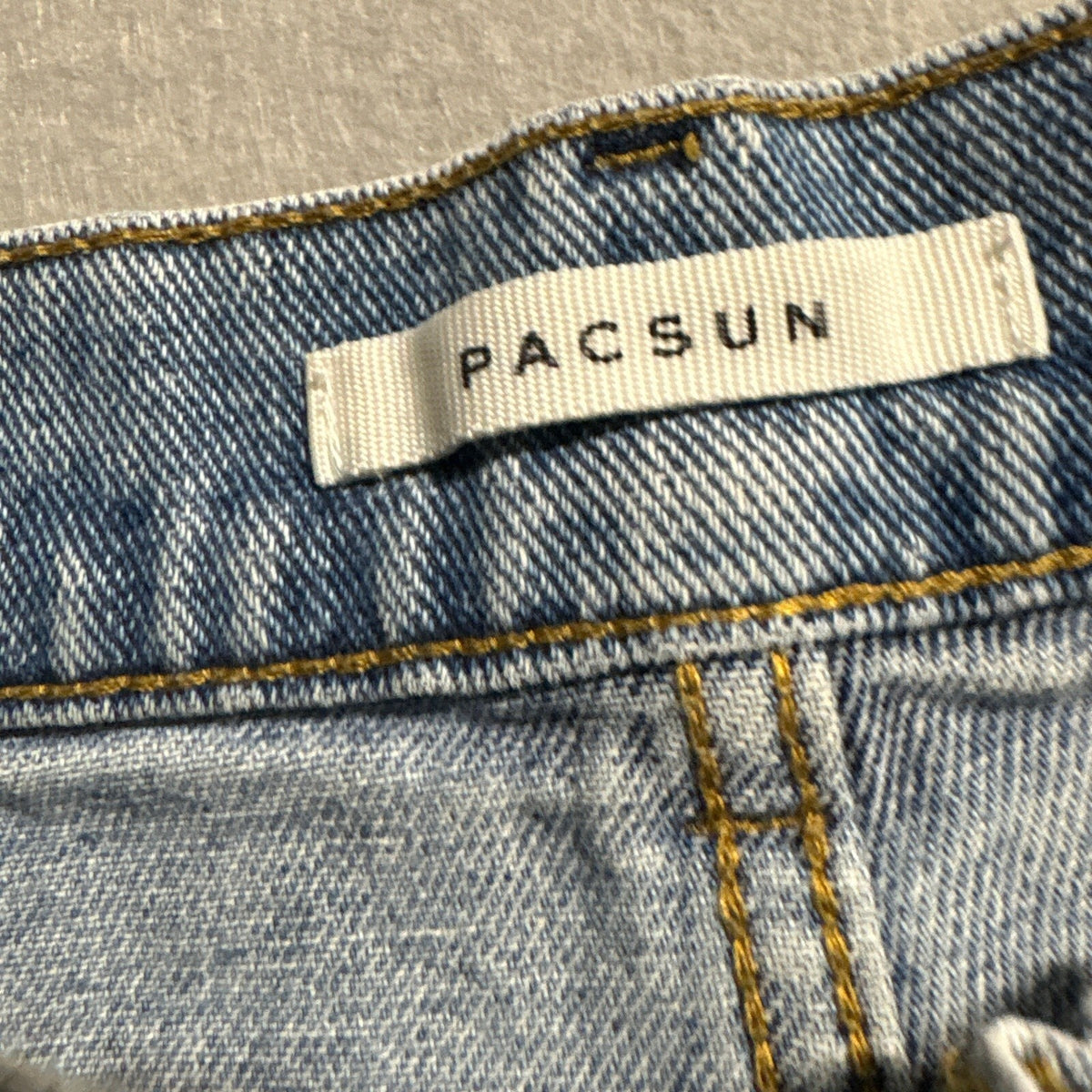 PacSun Baggy Jeans Women Size 25 Blue Light Wash Distressed Ripped Wide Leg 100%