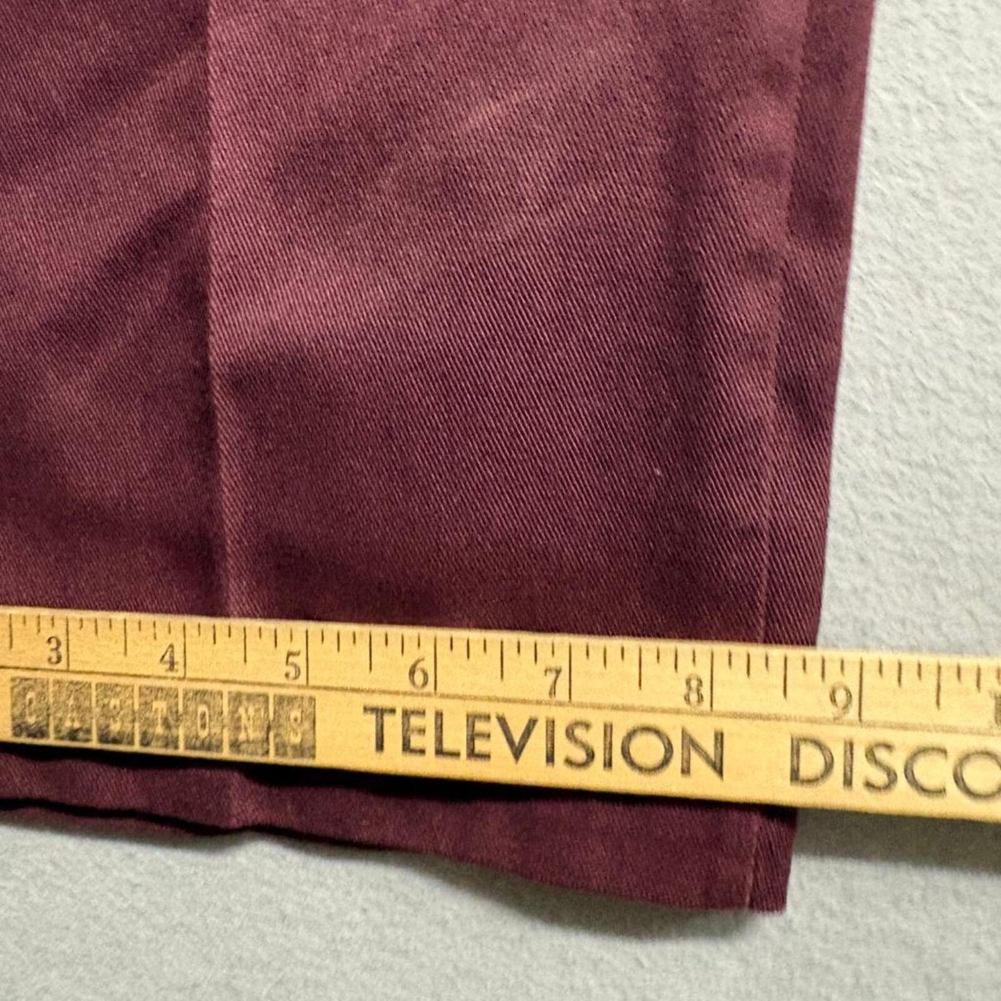 Dickies 874 Original Fit Work Pants Mens 34x32 Maroon Burgundy Twill Chino 33x30
