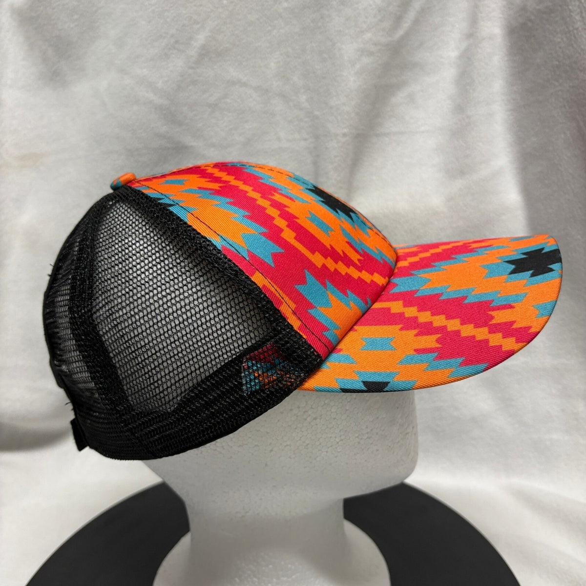 Gypsy Soul High Messy Bun Trucker Hat Southwestern Aztec Ponytail Cap Womens - Photo 3