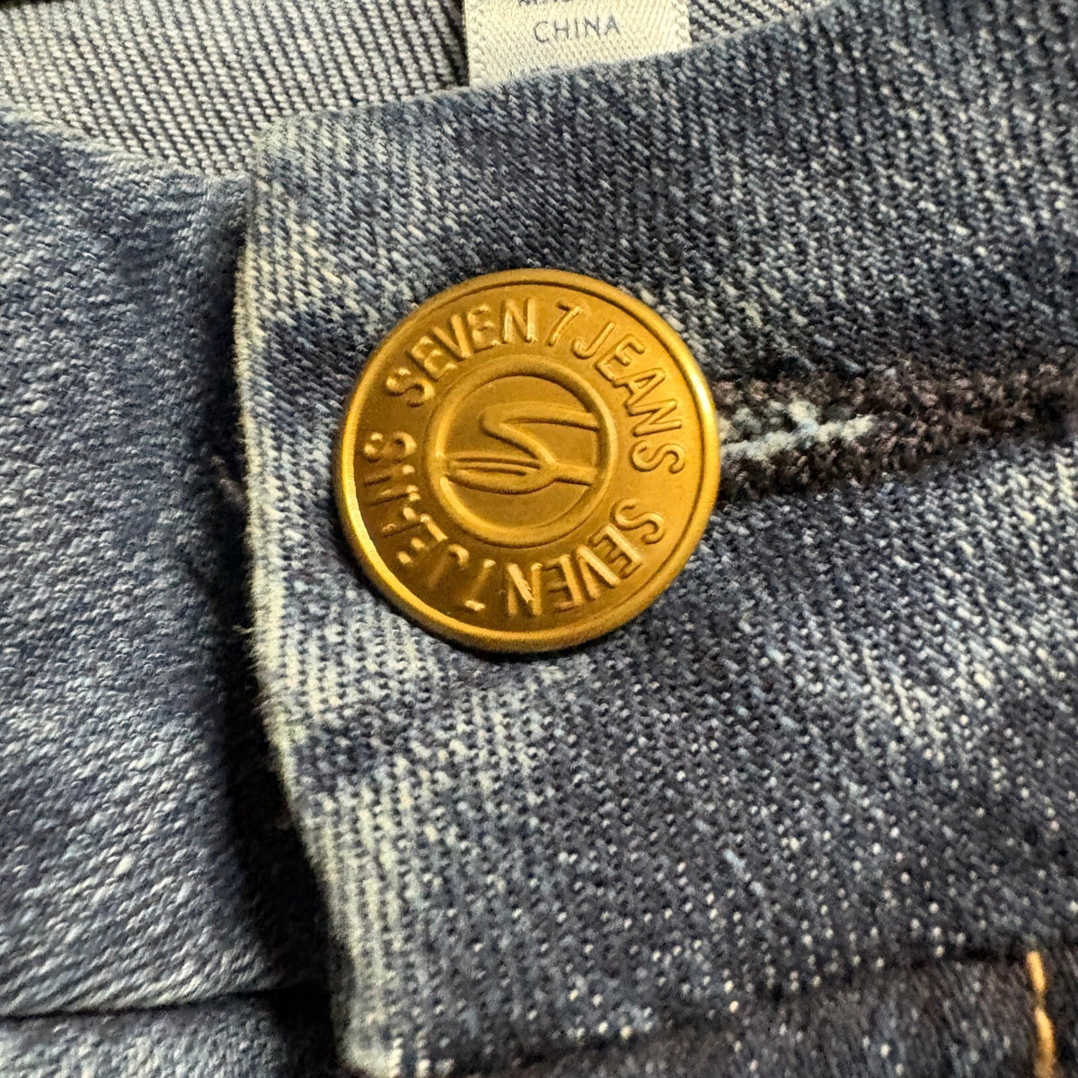 Seven 7 Tummyless High Rise Skinny Jeans Womens Size 14 Blue Denim Stretch Pants