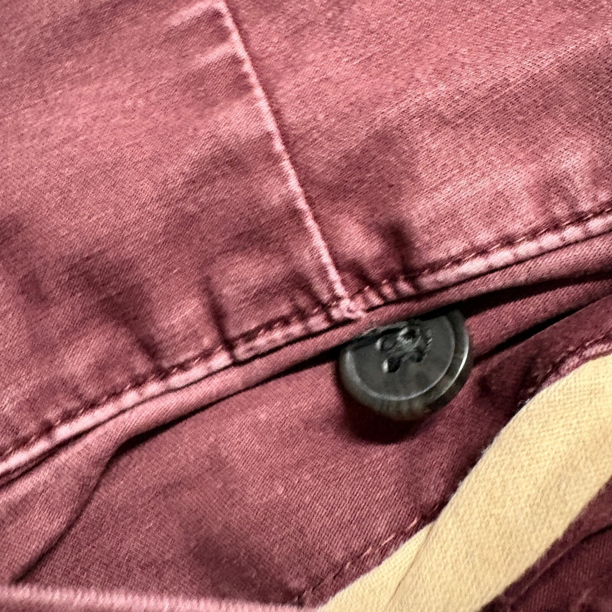 H&M LOGG Chino Pants Mens 32 Maroon Burgundy Stretch Cotton Casual Trousers